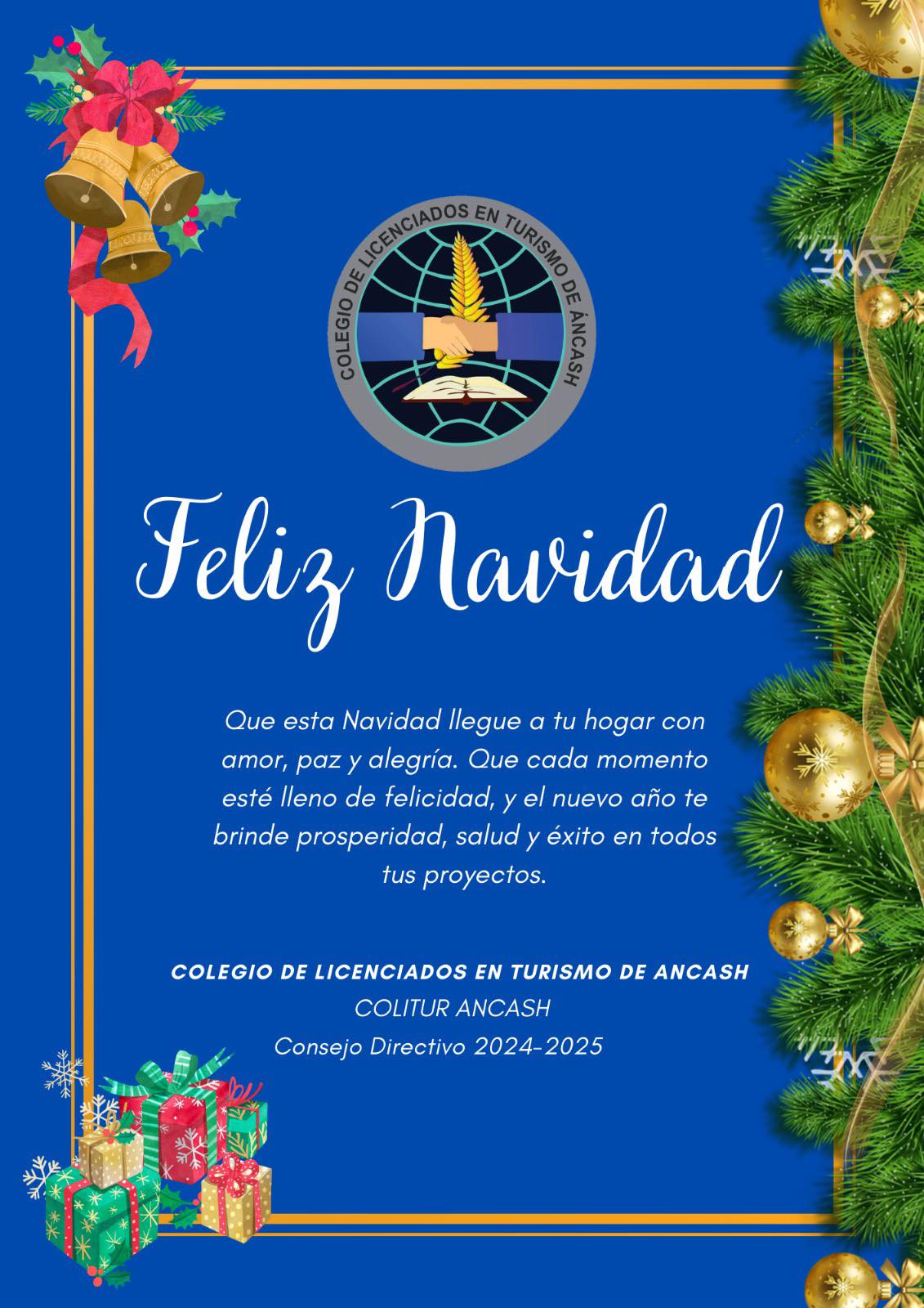 FELIZ NAVIDAD 2025 LES DESEA EL COLITUR ÁNCASH