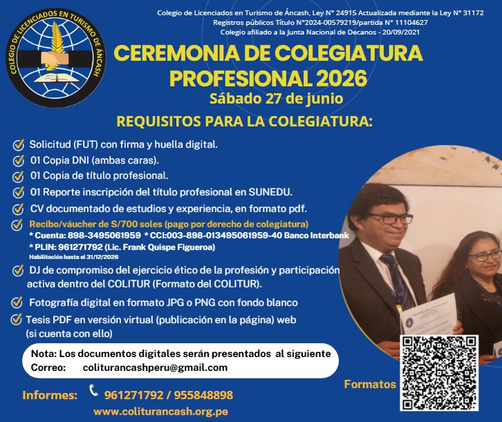 Ceremonia de Colegiatura Profesional 2026